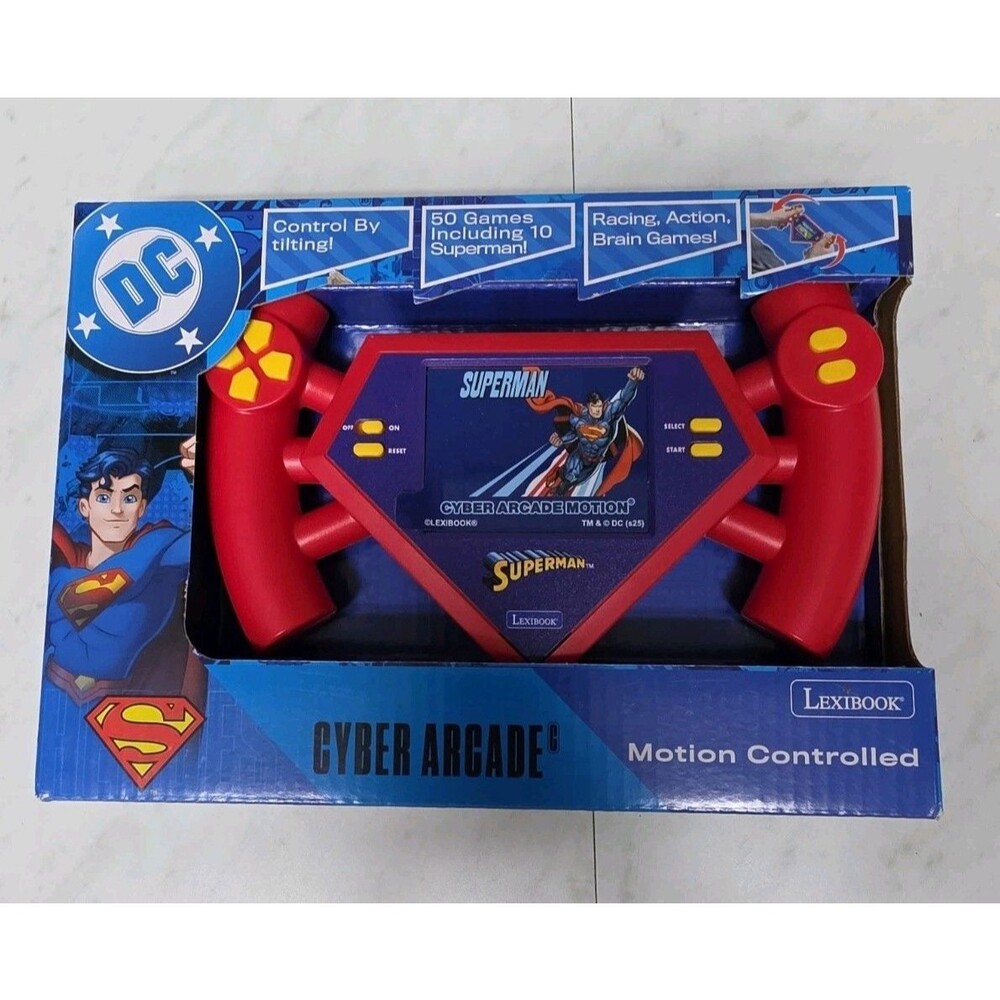 NEW LEXiBOOK DC Superman Cyber Arcade Console Compact and Portable